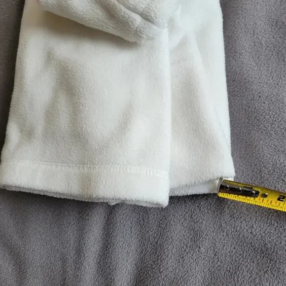 CALVIN KLEIN PERFORMANCE Fleece Jacket Womens Large White Embroidered Zip Hoodie - Picture 6 of 15